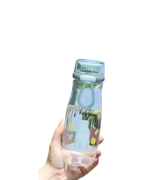 زجاجه مياه اكريليك بيد 500 ملي - ازرق فاتح