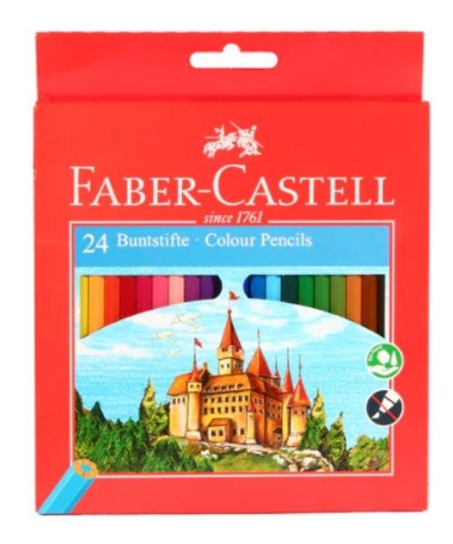 Faber Castell Long Color Pencils 24 Pieces - Multi Color