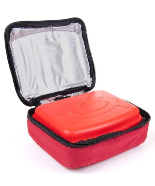 Mintra Insulated Cooler Bag With Lunch Box 1.4 Liter 2 Pieces - Red