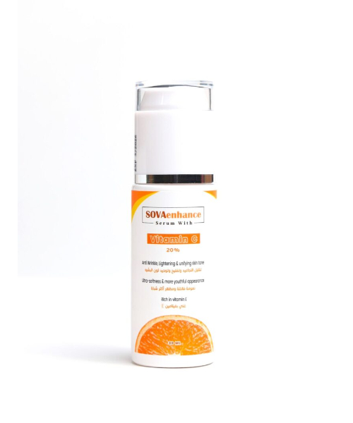 SOVAenhance Skin Serum With Vitamin C, With 100% Natural Ingredients - 30 Ml