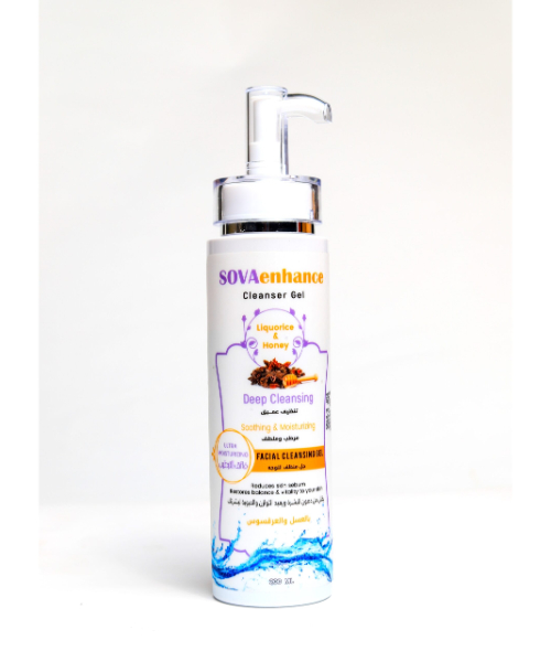 SOVAenhance Skin Cleanser With Honey And Licorice 100% Natural Ingredients - 200 Ml