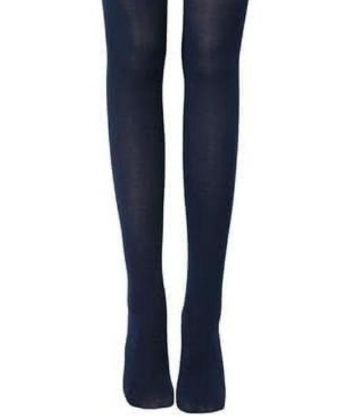 Solid Lycra Tights For Women - Navy