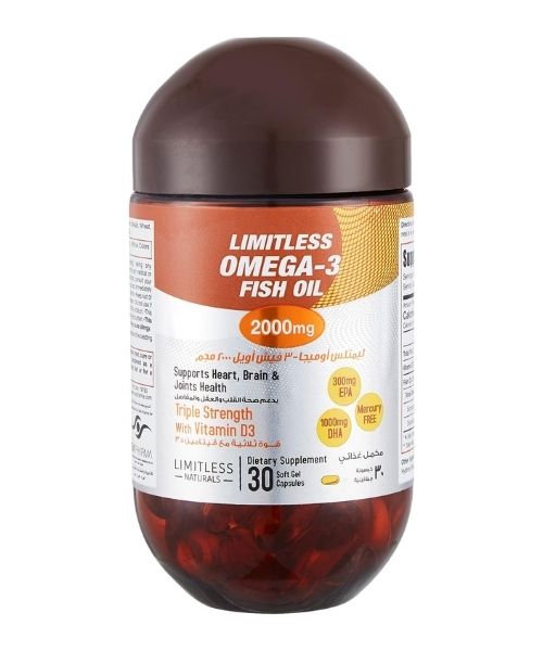 Limitless Omega 3 Fish Oil - 30 Soft Gel Capsules
