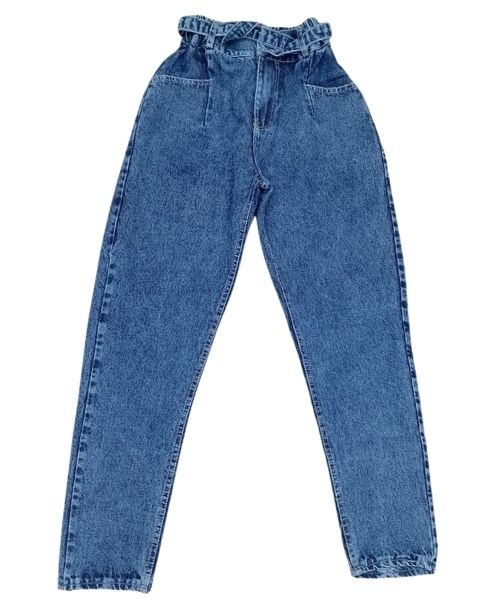 Flare Solid Pants Jeans For Women - Navy