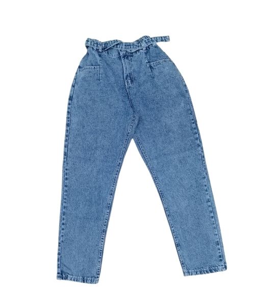 Flare Solid Pants Jeans For Women - Blue