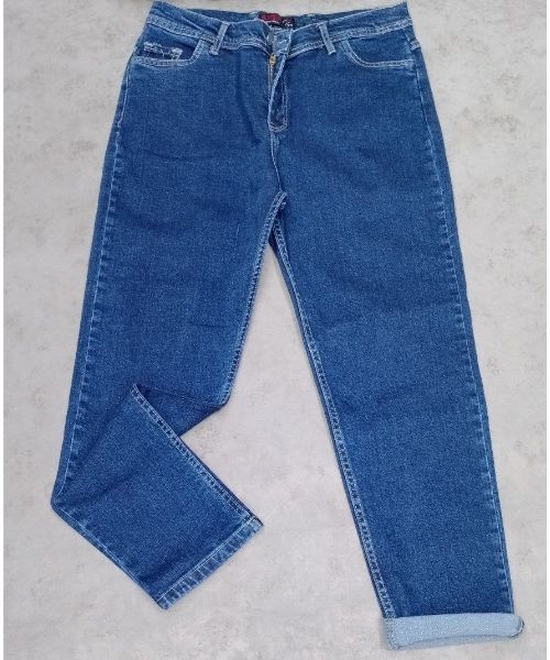Skinny Solid Pants Jeans For Women - Blue