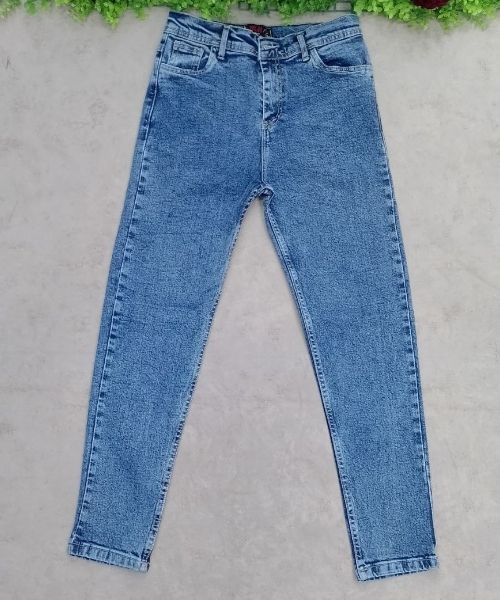 Skinny Solid Pants Jeans For Women - Light Blue