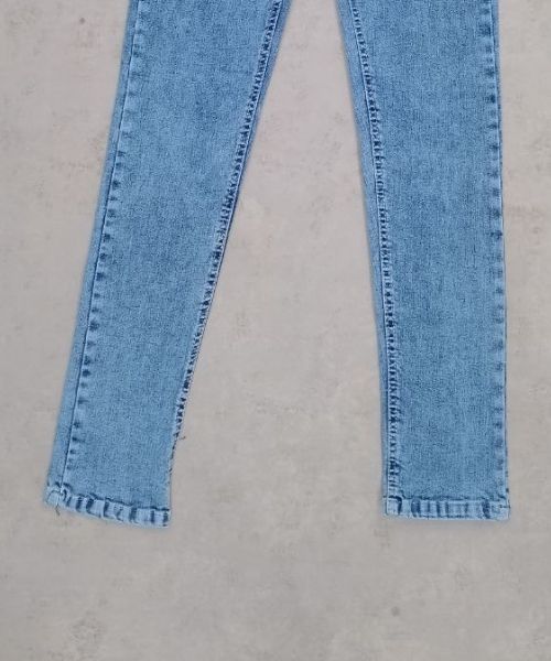 High Waist Solid Pants Jeans For Women - Blue