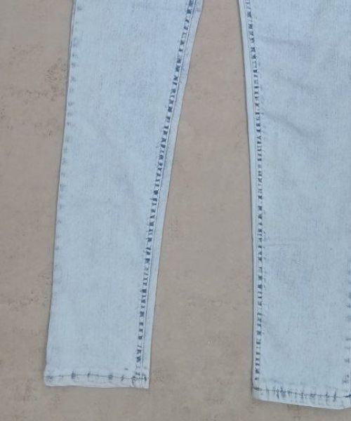 High Waist Solid Pants Jeans For Women - Cyan