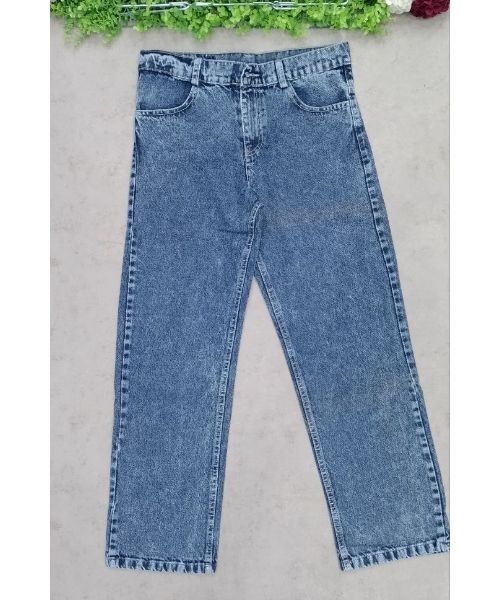 Flare Solid Pants Jeans For Women - Blue