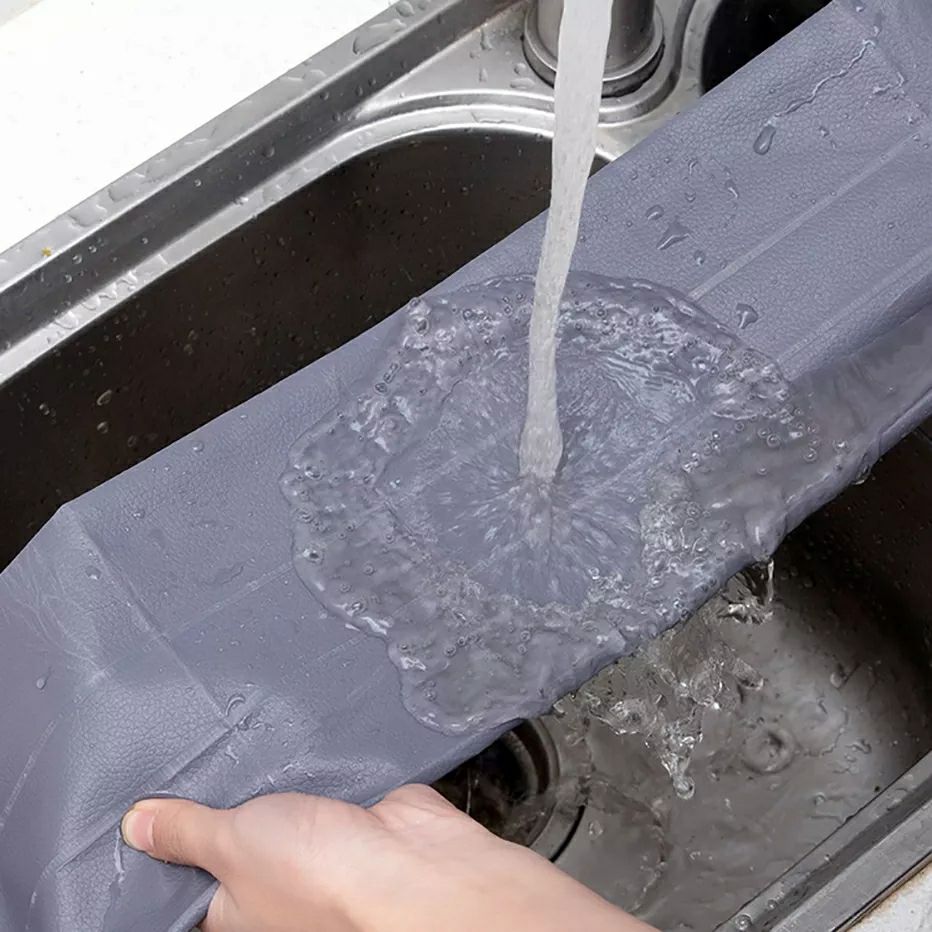 Leather Door Sweep Double Dust Preventive 96 Cm - Grey