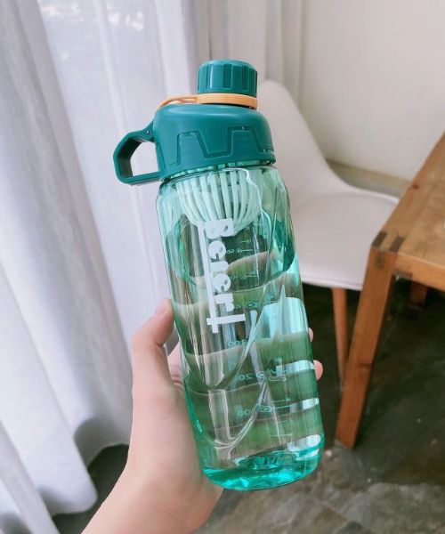 Acrylic Water Bottle With Filter 750 Ml - Green