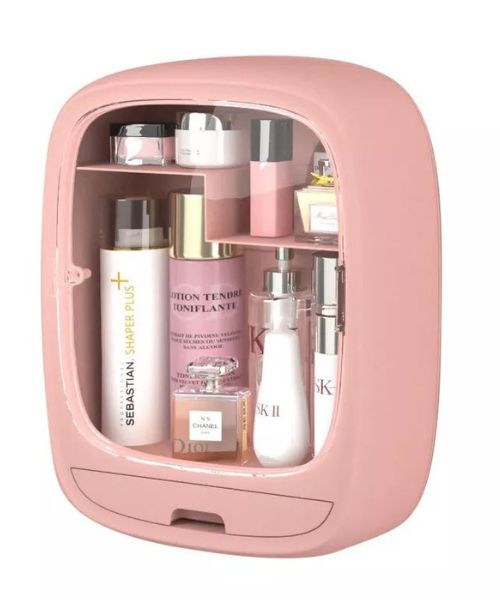 Cosmetic Storage Box Wall Mounted - Pink