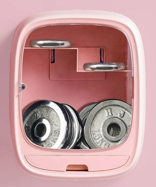 Cosmetic Storage Box Wall Mounted - Pink