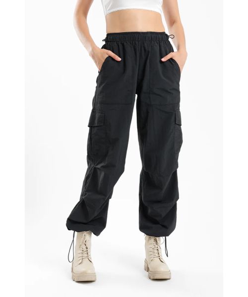 Buy Black Trousers & Pants for Women by Popnetic Online | Ajio.com