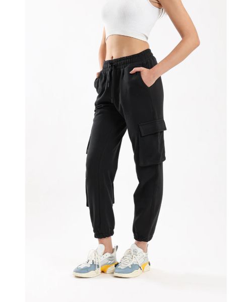 Carina Cargo Milton Pants With Pockets For Women - Black