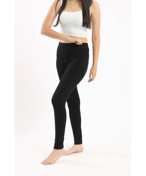 Carina Solid Slim Fit Legging Pants For Women - Black