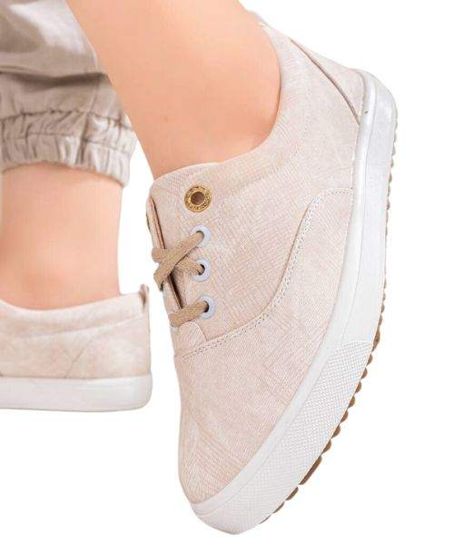 beige colour shoes