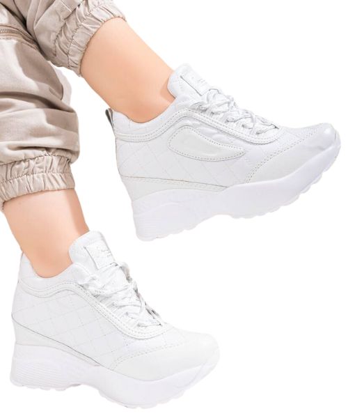 Womens Stylish High Top Hidden Wedge Heel Sports Sneakers Shoes Casual |  Wish-gemektower.com.vn