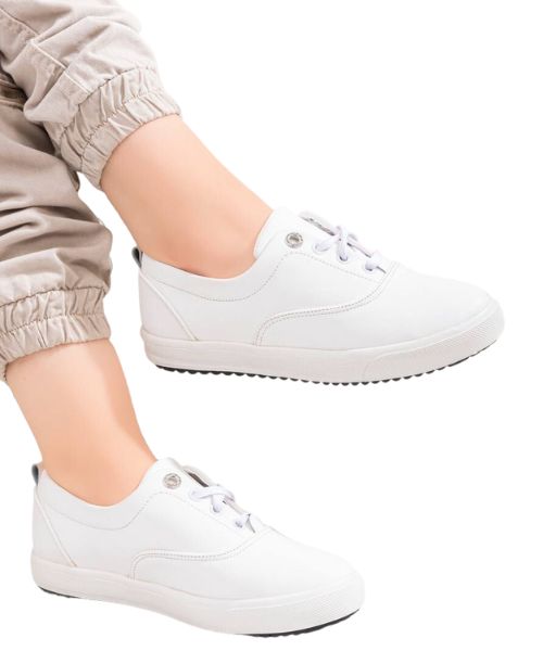 Plain white clearance sneakers wholesale