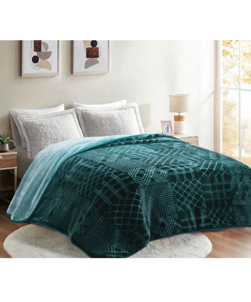 Duvet Cover 220x240 Cm Dark Green Solid Color - Double Bed Set