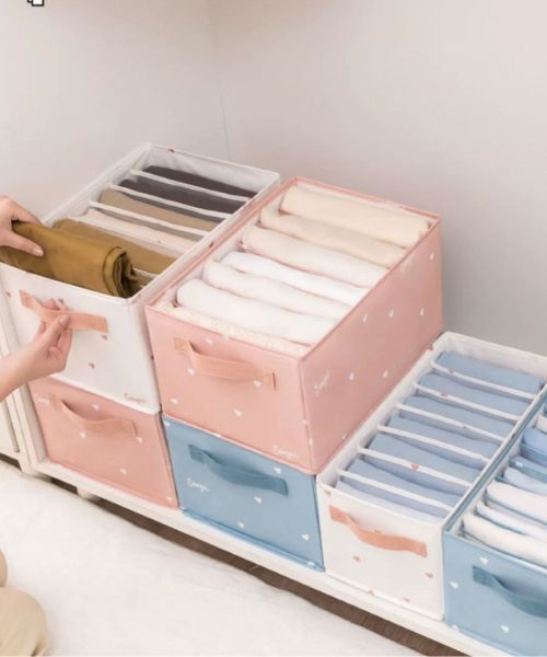 Kawaii Wall-mounted Storage Box For Underwear Socks Cute Plastic Organizing  Boxes Clear Stationery Bathroom Makeup Organizer