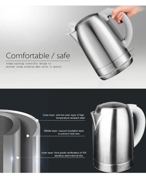 DSP Portable Electric Kettle 2200W Wireless Electric Stainless