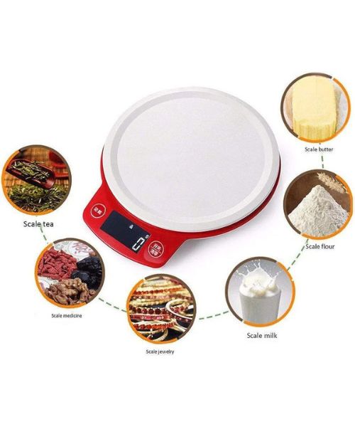 Small Electronic Kitchen Scale With Digital Screen 5 Kg - Multi Color