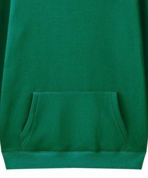 Solid Hoodie With Pockets Full Sleeve For Men - Green