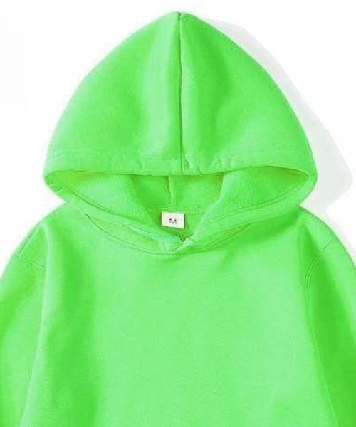 Solid Hoodie With Pockets Full Sleeve For Men - Light Green