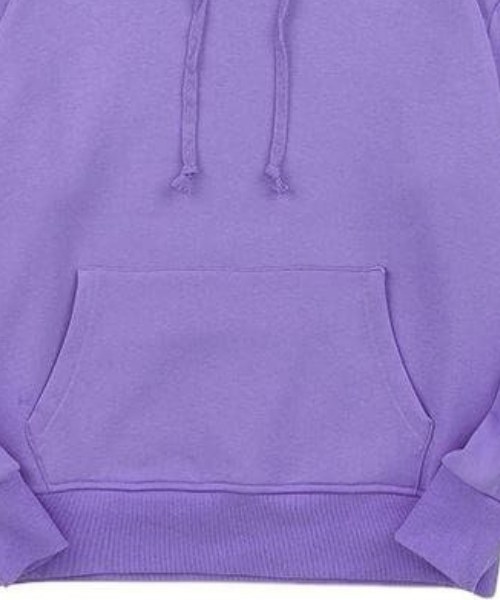 Solid Hoodie With Pockets Full Sleeve For Men - Purple