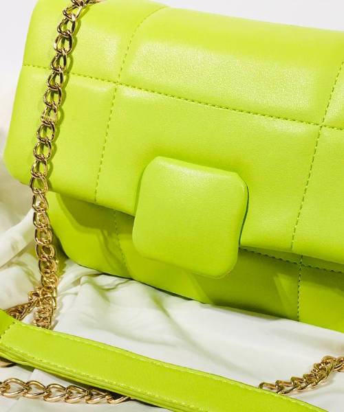 Neon green best sale shoulder bag