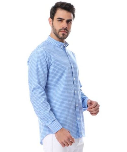 Andora Checks Cotton Shirt Full Sleeve With Neck And Buttons For Men ...