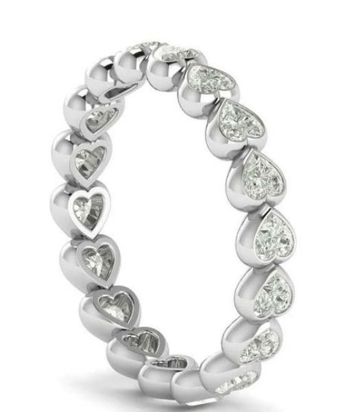 Italian Silver 926 Ring Heart  Shape 4.3 Gram For Women - Silver