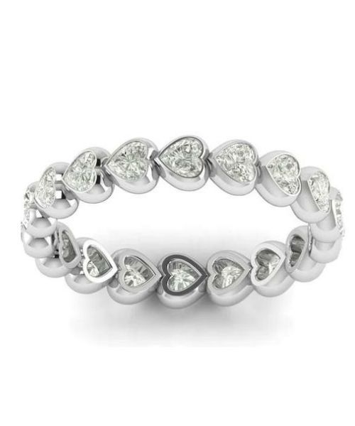 Italian Silver 926 Ring Heart  Shape 4.3 Gram For Women - Silver