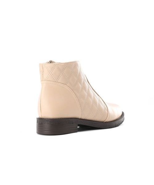 XO Style Solid Half Boot Faux Leather For Women - Beige