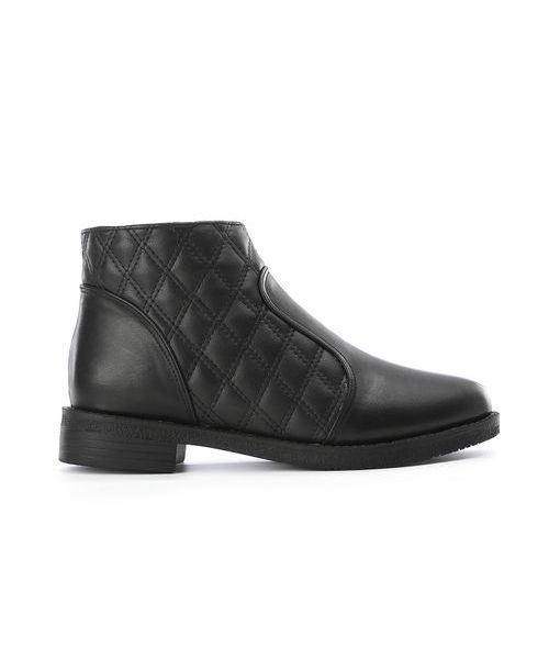 XO Style Solid Half Boot Faux Leather For Women - Black