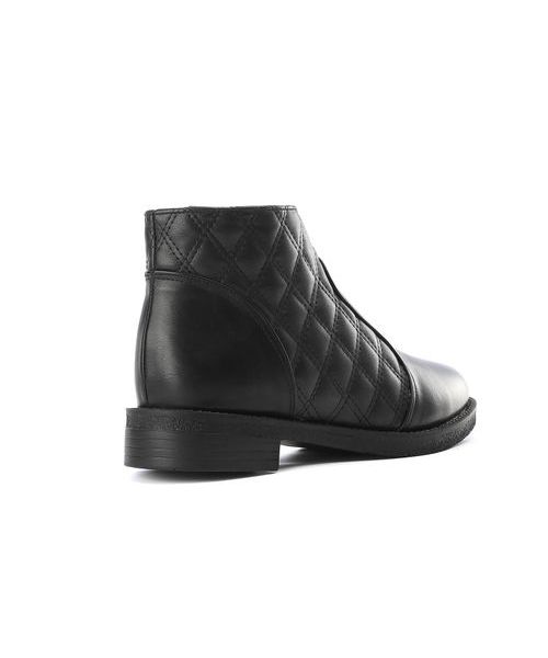 XO Style Solid Half Boot Faux Leather For Women - Black