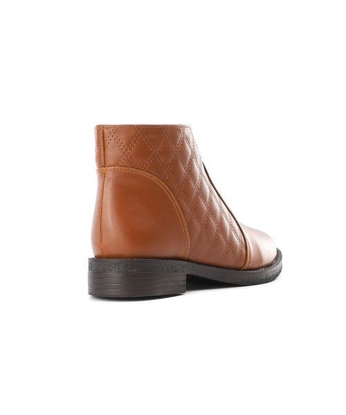 XO Style Solid Half Boot Faux Leather For Women - Havana