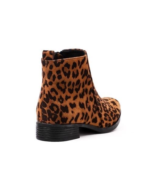 XO Style Tiger Printed Half Boot Shamoa For Women - Brown Beige