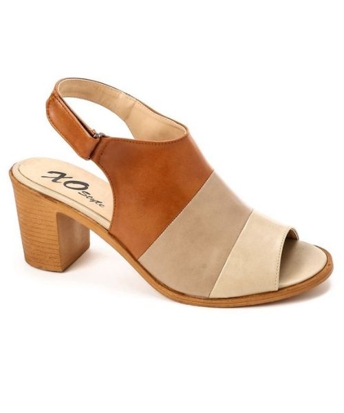 XO Style Faux Leather Heel Sandal For Women - Havana