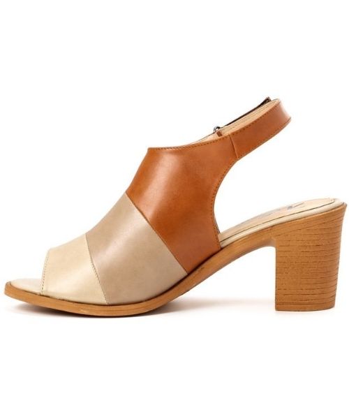 XO Style Faux Leather Heel Sandal For Women - Havana