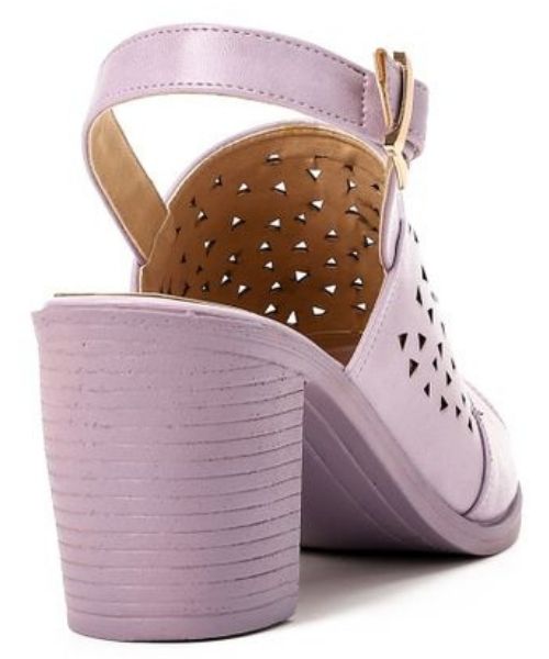 XO Style Faux Leather Heel Sandal For Women - Light Purple