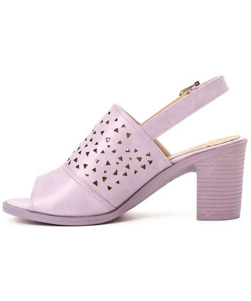 XO Style Faux Leather Heel Sandal For Women - Light Purple