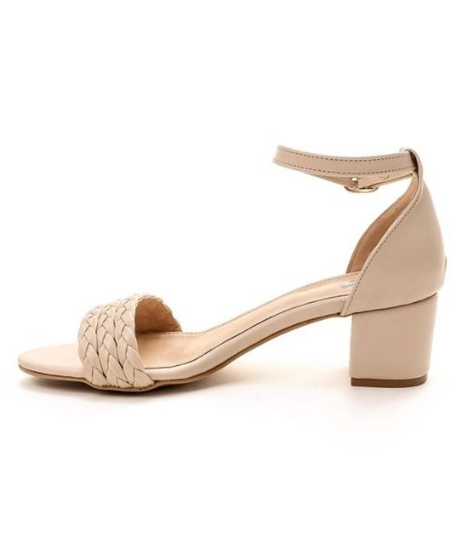 XO Style Faux Leather Heel Sandal For Women - Beige