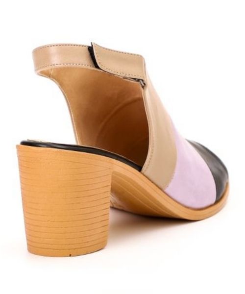 XO Style Faux Leather Heel Sandal For Women - Beige