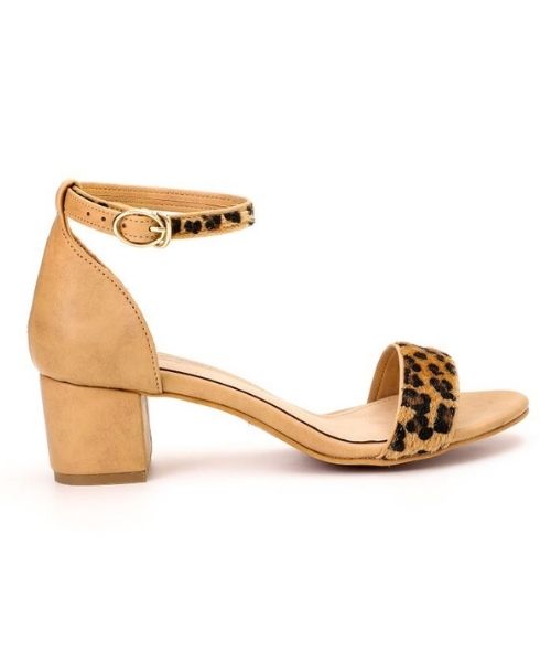 XO Style Shamoa Heel Sandal For Women - Beige