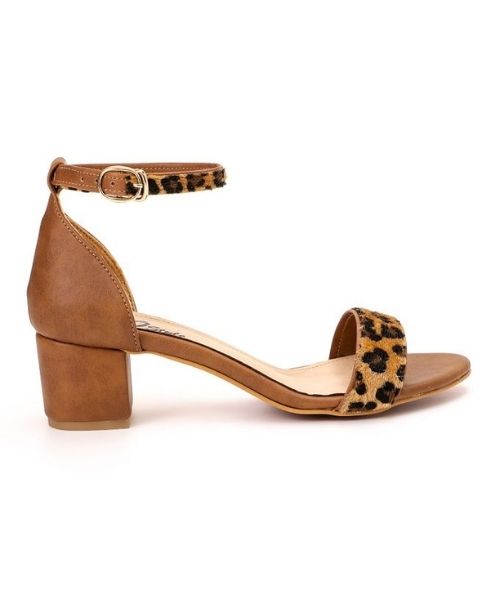 XO Style Shamoa Heel Sandal For Women - Havana