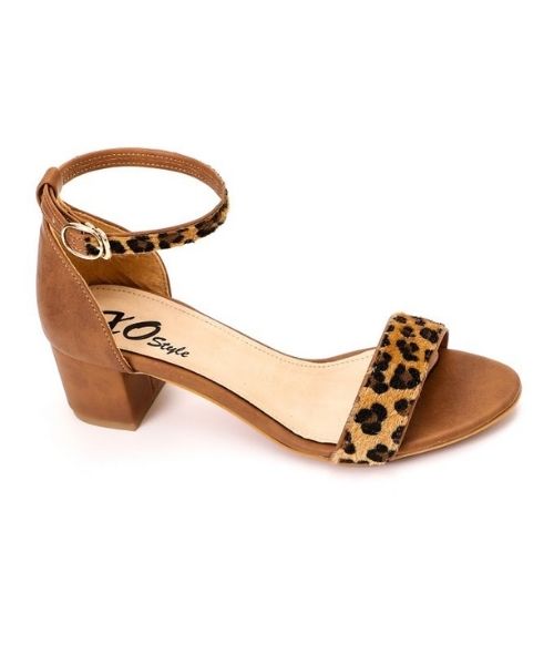 XO Style Shamoa Heel Sandal For Women - Havana