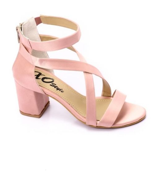 XO Style Faux Leather Heels Sandal For Women - Rose